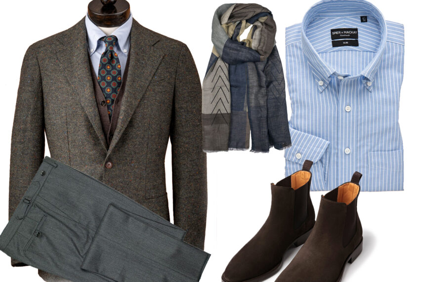 Fit Grid: Green Donegal, Cavalry Twill, Kimber Scarf – Menswear Musings