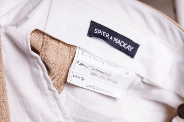 Spier & Mackay Tan Linen Suit, 42R Contemporary - Image 8