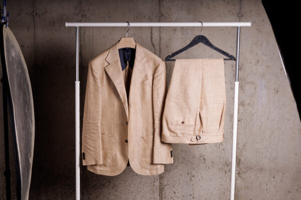 Spier & Mackay Tan Linen Suit, 42R Contemporary - Image 2