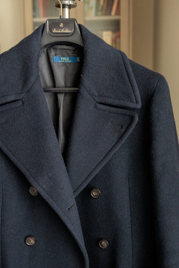 Navy Polo Ralph Lauren Ulster Coat—42R