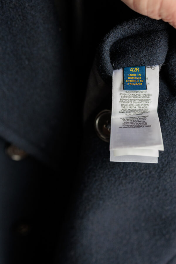 Navy Polo Ralph Lauren Ulster Coat—42R - Image 5