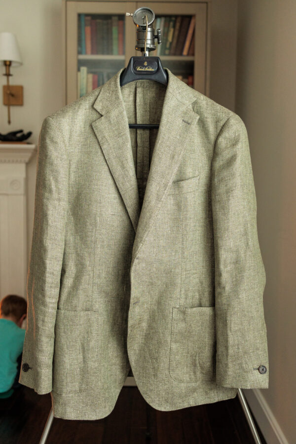 Proper Cloth Sage Green Sportcoat, Linen-Blend Hopsack, 42R