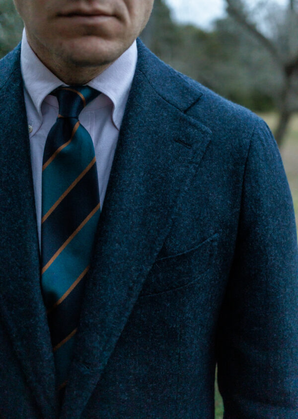 Cavour Flannel 95/5 Wool/Cashmere 52R Made in Italy Winter Navy Blazer (42R US) - Image 7