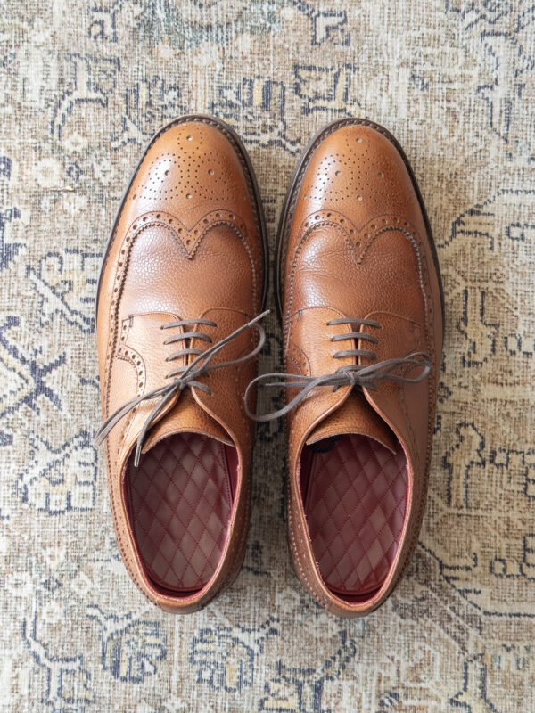 Cobbler Union Brown Grain Brogue Wingtips, Size 10.5D - Image 2