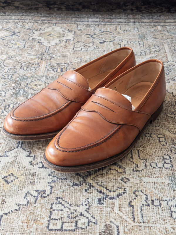 Peal & Co. (Crockett & Jones) Full Strap Penny Loafers, 10.5D - Image 4